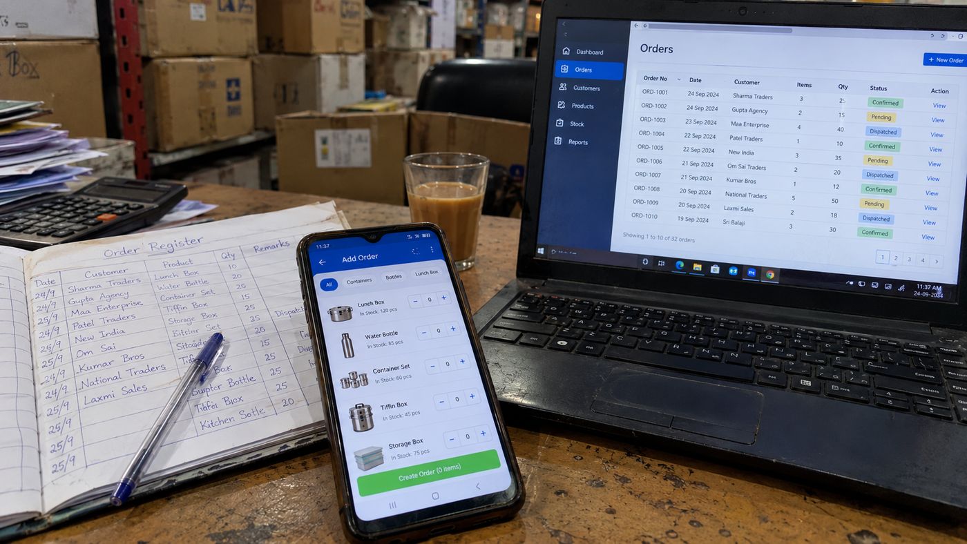 Order-taking business app – WorkTeam sample