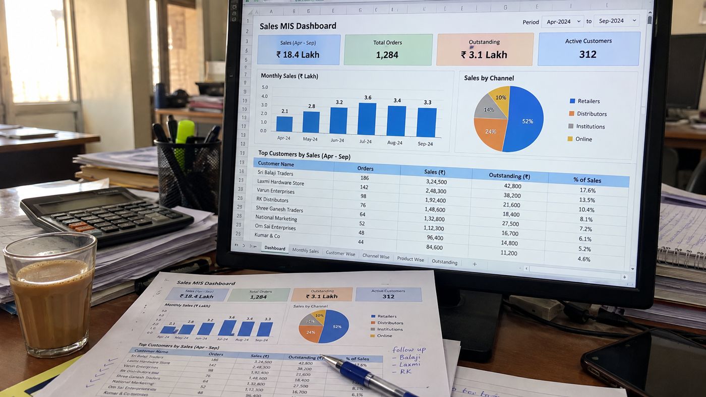Sales MIS dashboard – WorkTeam sample
